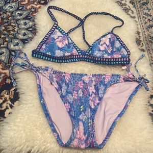 Victoria’s Secret pink and blue floral bikini